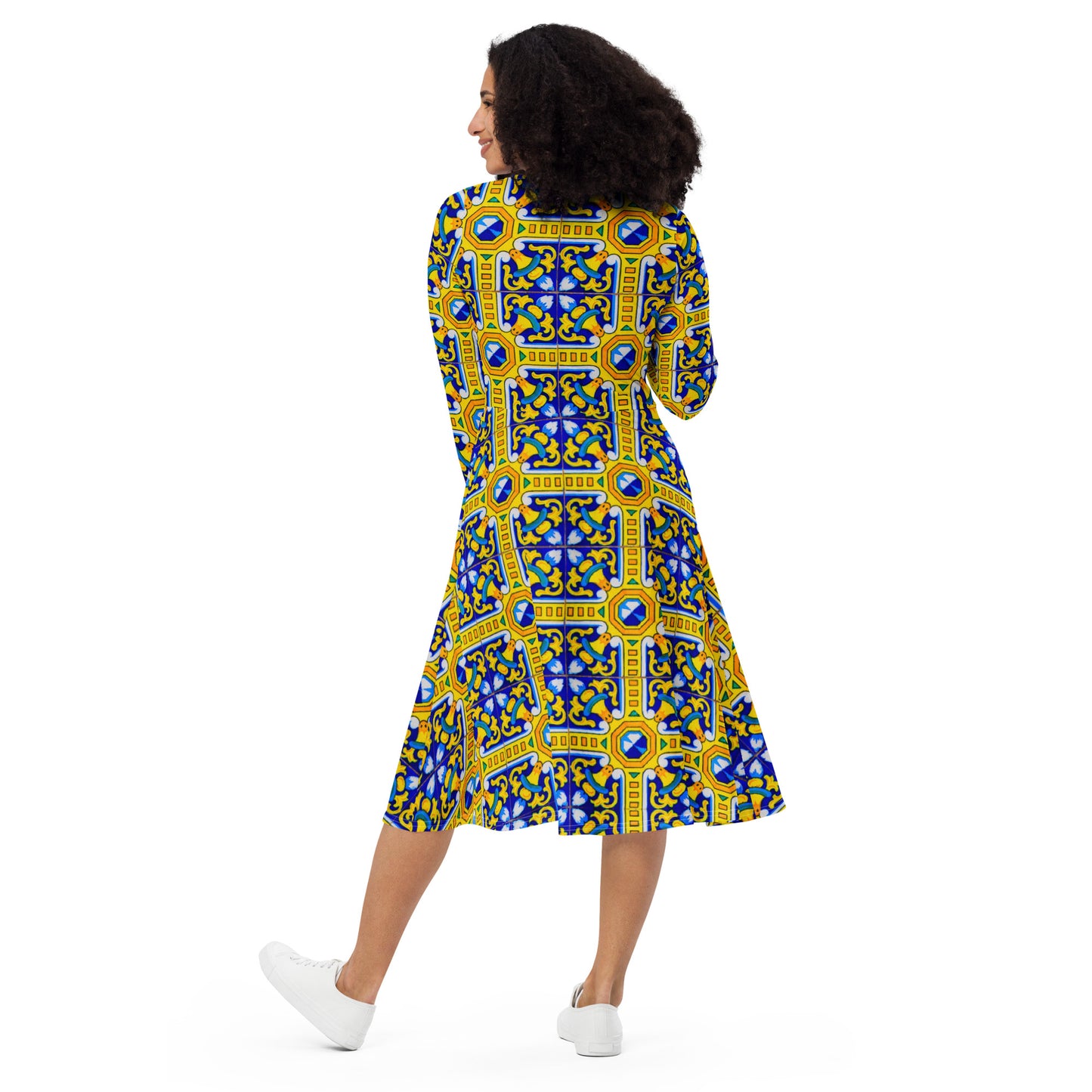 Varadero long sleeve midi dress