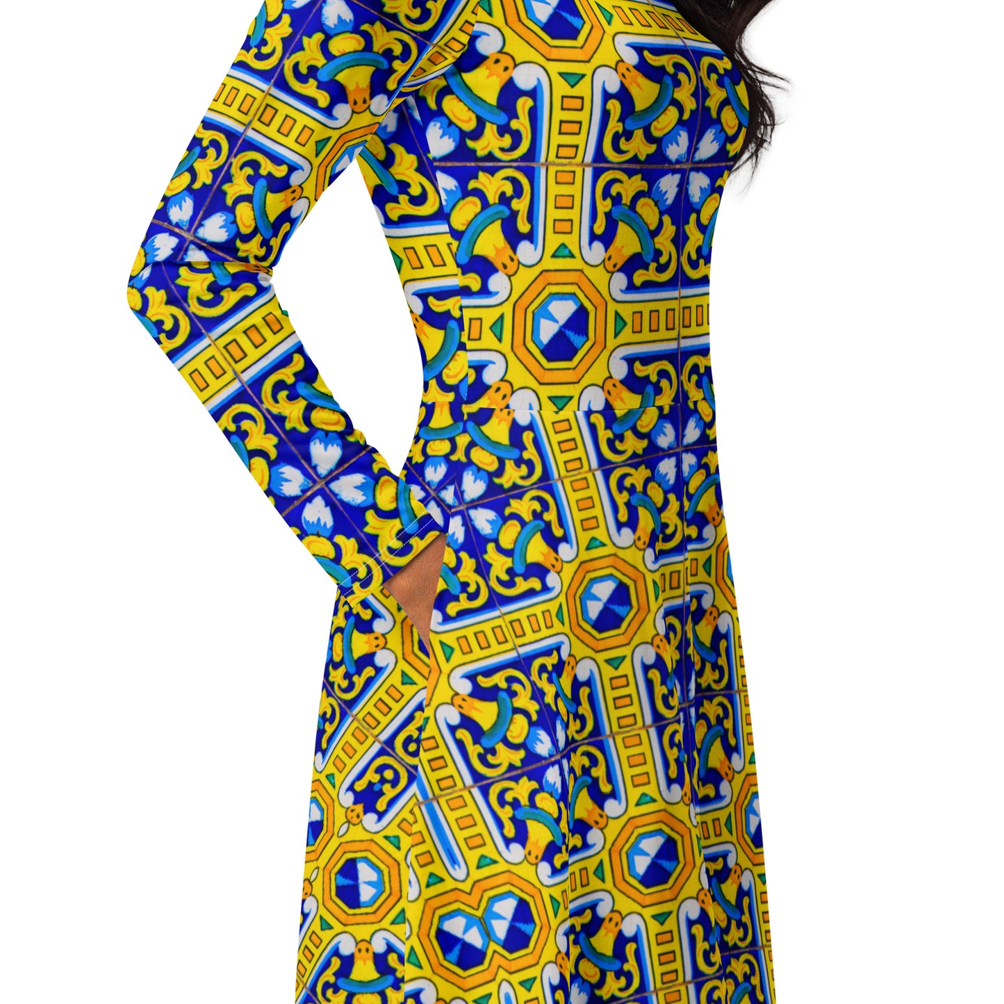 Varadero long sleeve midi dress