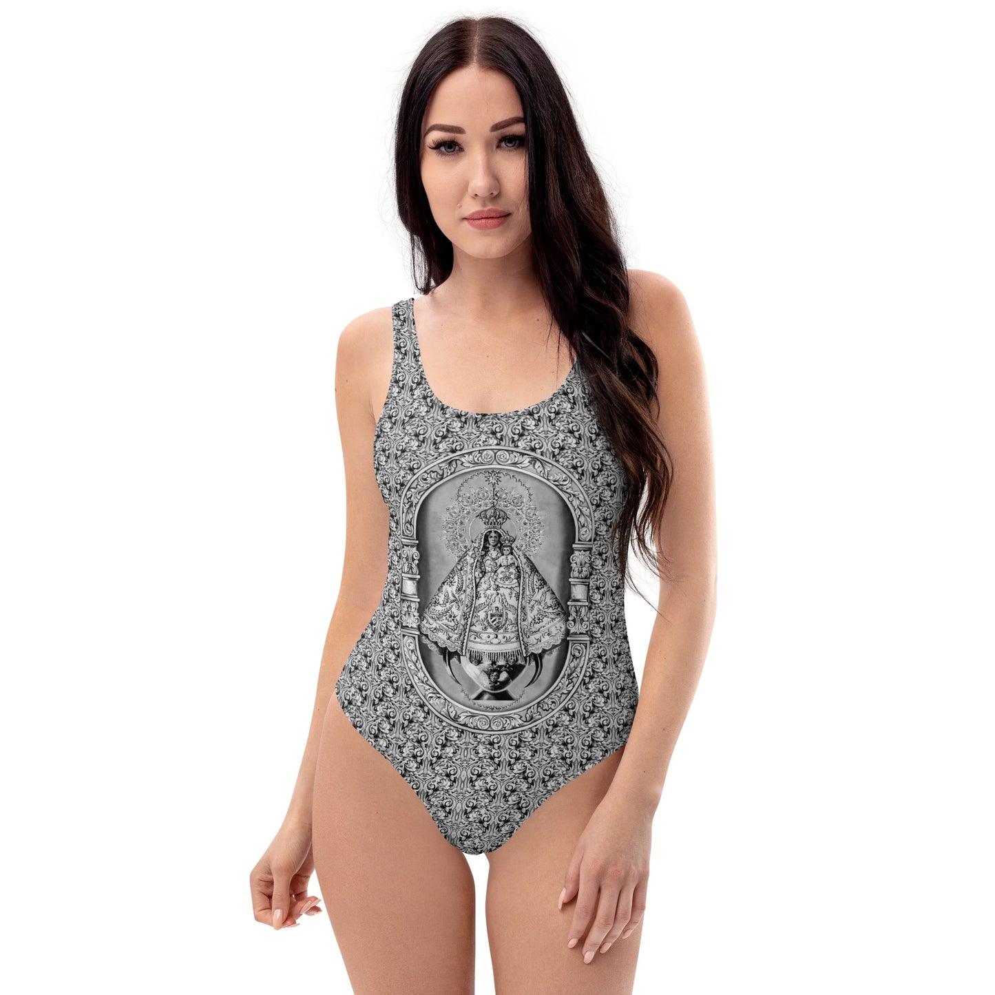 Caridad del Cobre B/W One-Piece Swimsuit