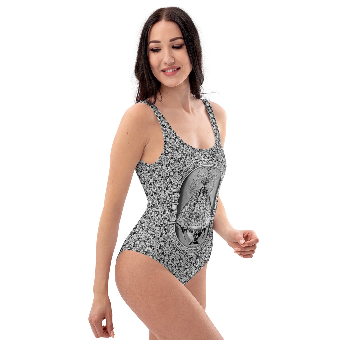 Caridad del Cobre B/W One-Piece Swimsuit