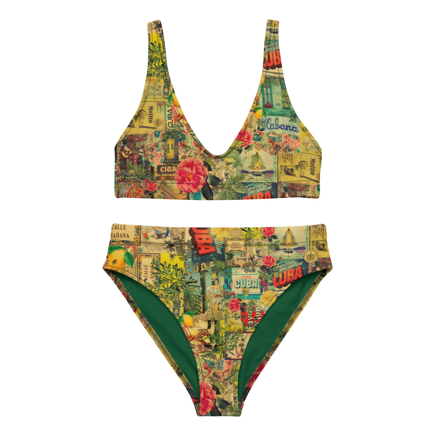 Calle Cuba Recycled high-waisted bikini