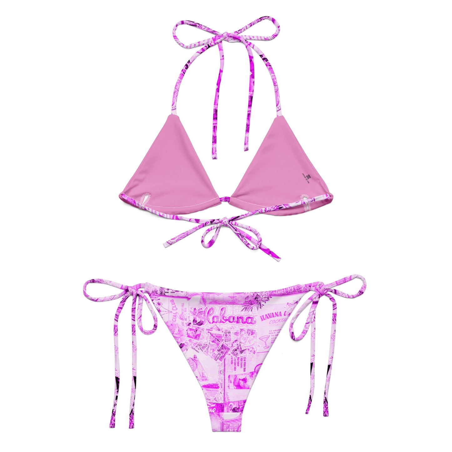 Pink Cuba string bikini