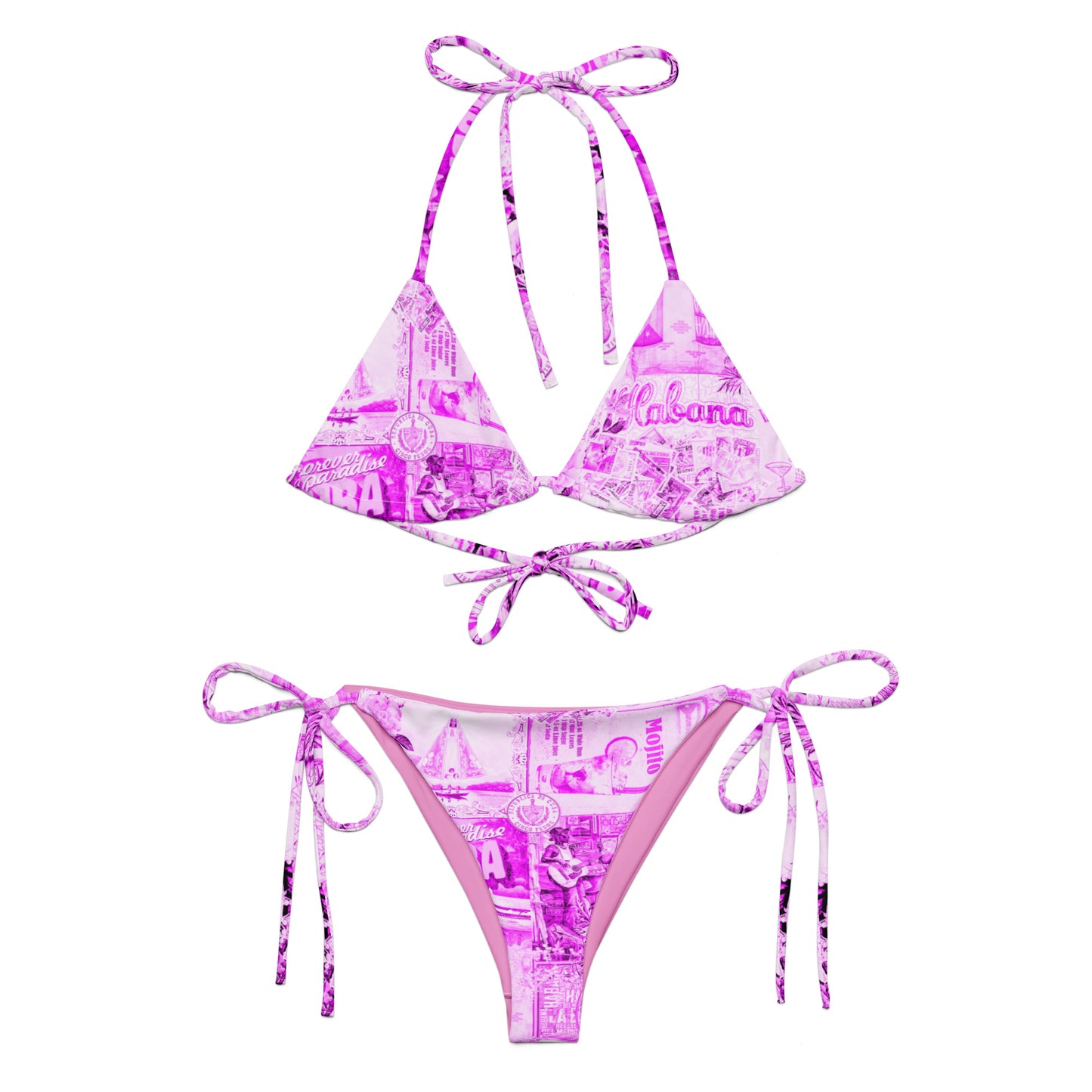 Pink Cuba string bikini