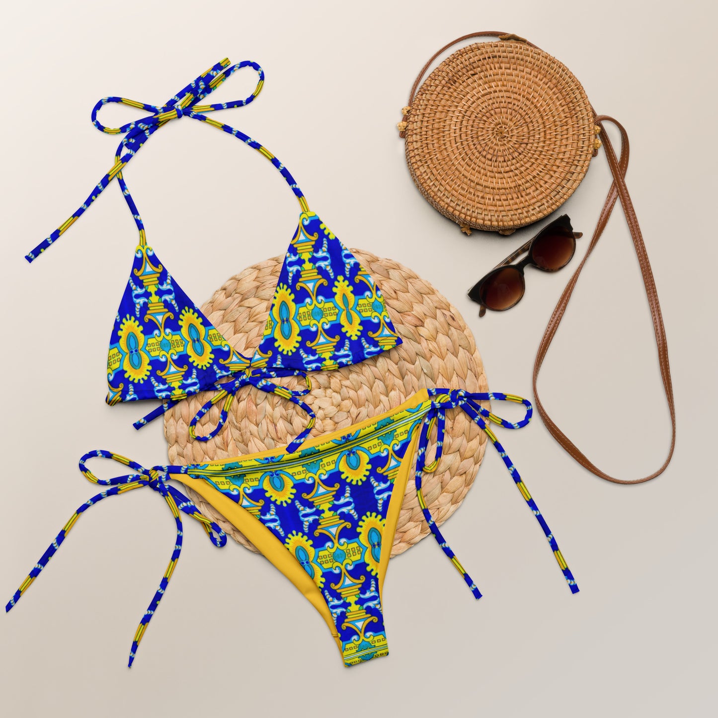 Havana tiles recycled string bikini